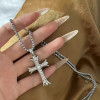 Water drop pendant necklace women's light luxury niche clavicle chain high-end bestie 2025 new hot style