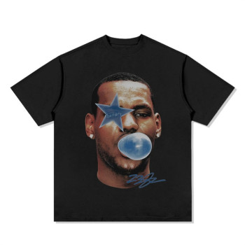 European Size Cotton Tamerican Professional Basketball Star Pattern Printed