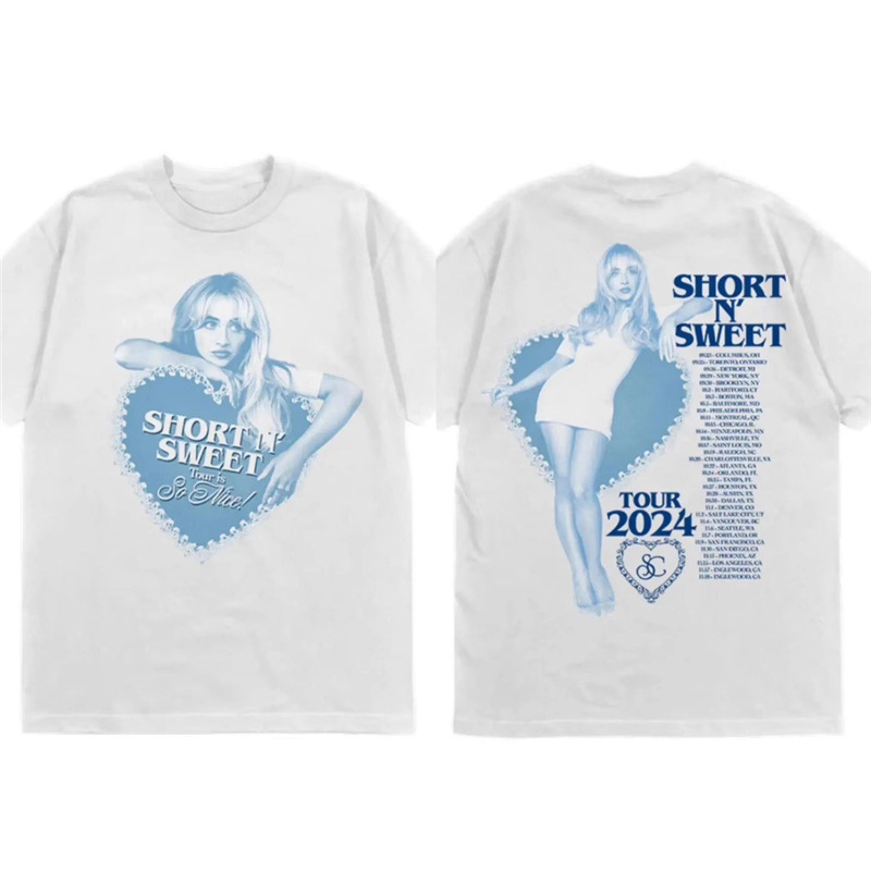 European Size Cross-Border Sabrina Carpenter Album Short N' Sweet T-Shirts Wome