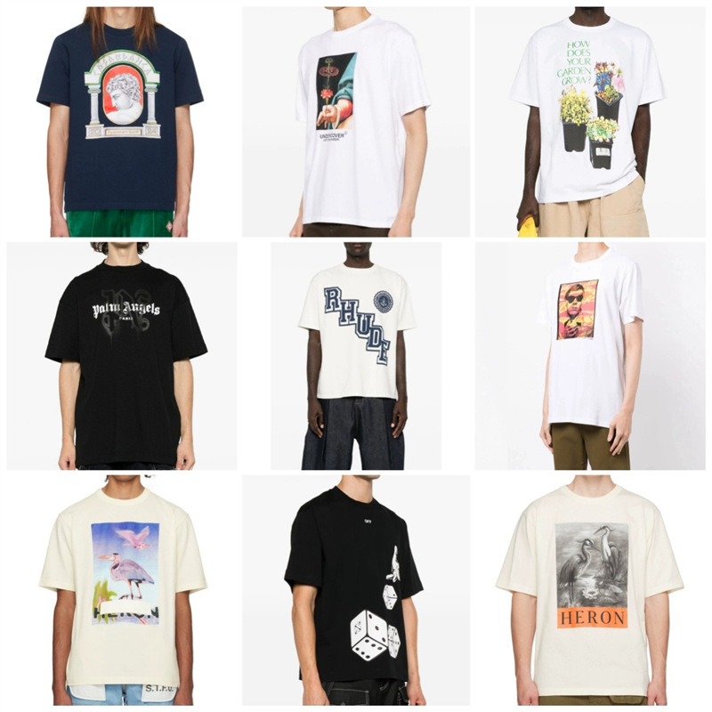 Specially Designed for Cross-Border Trendy Men's Short-Sleeved Men's American T-Shirts for Men and Women, High-Quality Summer Loose Collection Prints