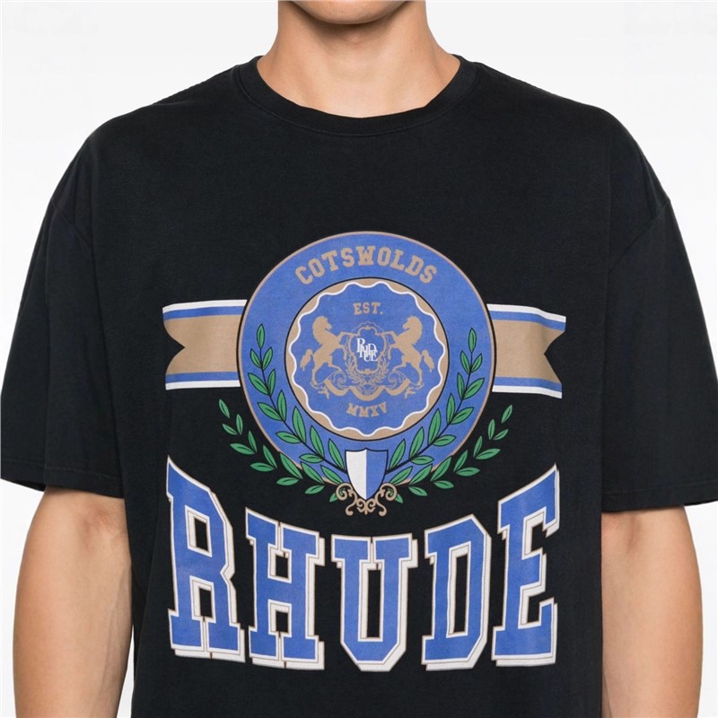 Cross-border European size T-shirt men's tops basic new summer loose versatile round neck printed short-sleeved heavyweight 2
