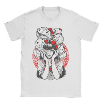 Cross-border European code Junji-Itos Tomie X Hello Kitty Merch Unisex T Shirt