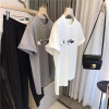European Size Cotton T-Shirt New Design Spring Women's White Panda Loose Short-Sleeve Heavy Top 2024