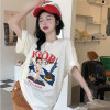 Specially Designed for Cross-Border American Retro Tvintage Short-Sleeved Tops Large Size New Summer Women's Trendy Brand Ins2024 Shirts