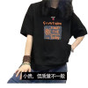 European cotton T-style oversize short-sleeved ins tops for women, versatile summer small and large size t, simple national trend and trendy couple