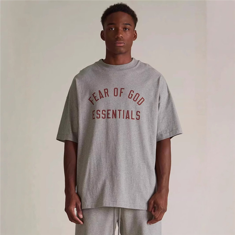 European Size Cross-Border Essentials Straight T-Shirt Round Neck Te New Campus Short-Sleeved Return Men's and Women's Zone Trendy Brand 2