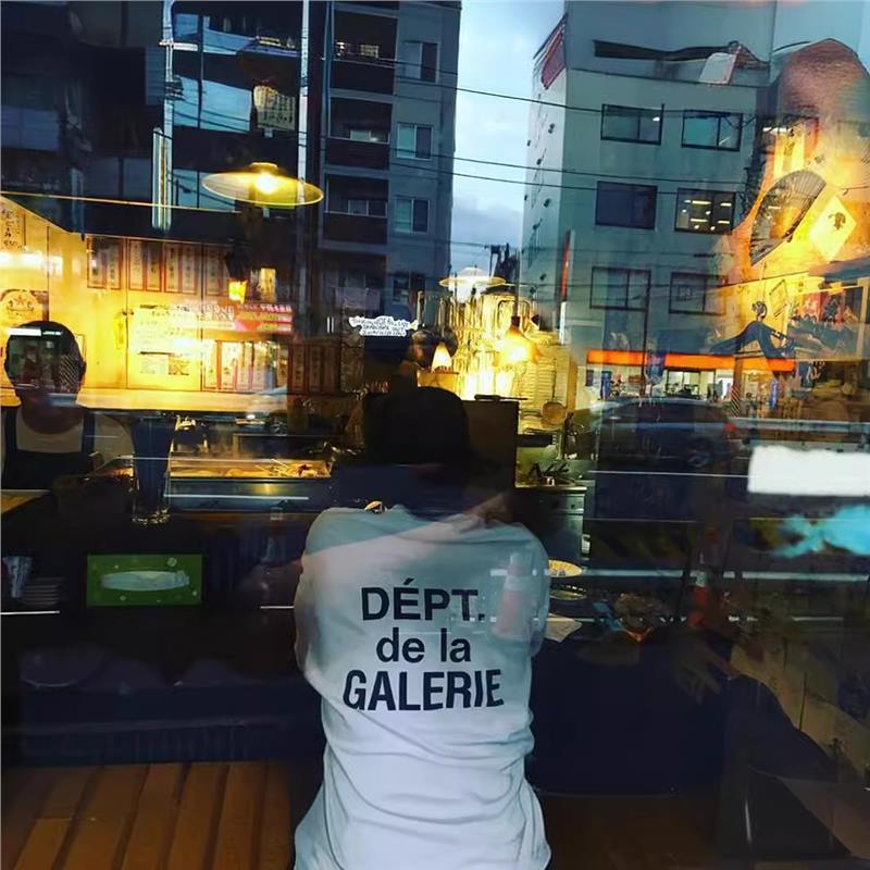 Specially Designed for Cross-Border Men and Women High Street Round Neck Couple Gallerydept Loose Printed Short-Sleeved Street Fashion Letter t