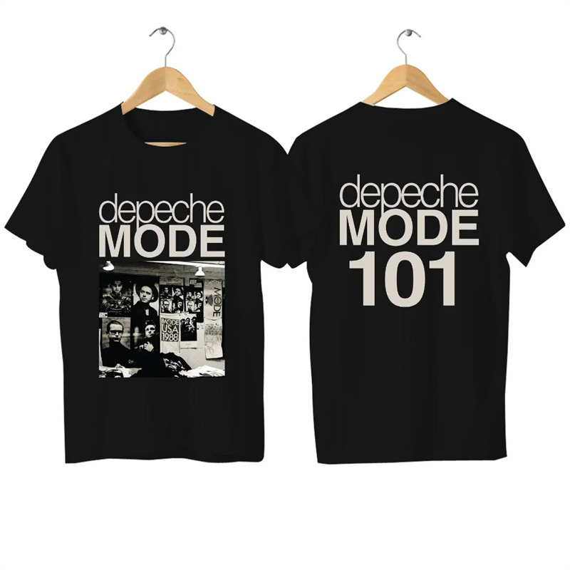European Size Cotton T2025 Men Women t Shirt Casual Depeche Negative Skull