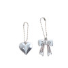 Sweet three-dimensional white K love bow bead chain diy bag mobile phone chain pendant key chain pendant jewelry wholesale