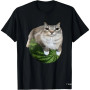 Specially Designed for Cross-Border Silly Cat Watermelon Print T-Shirt a Fun Watermelon