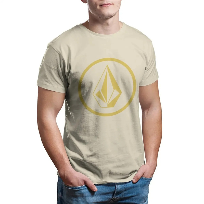 Specially Designed for Cross-Border t'Shirts Cross-Border European Size Mencottonsimplelogosgold
