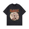 Exclusively for cross-border street men high street heavyweight T-shirt short-sleeved trendy men same style cartoon retro washed American vintage