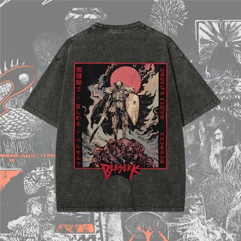 European Size Cotton Tberserk Licensed Plus Size T-Shirt 2025 - Distressed