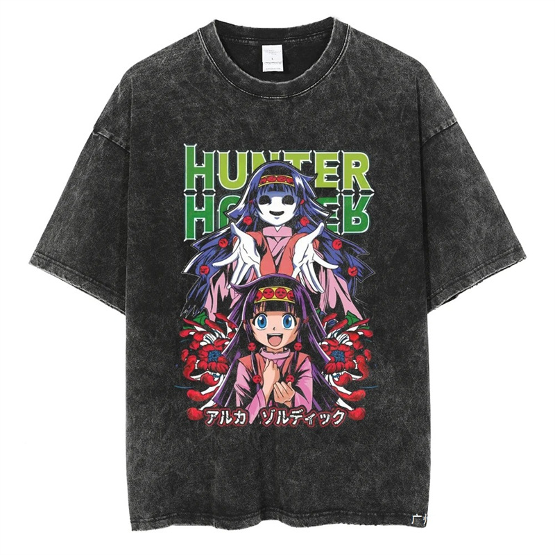 European Size Cotton Tstreetwearanimeshirtfashionsummerwashed2025Tgraphic