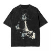 European Size Cotton Tkurt Cobain Guitar t Shirt Hip Hop Washed Short Sleev