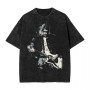 European Size Cotton Tkurt Cobain Guitar t Shirt Hip Hop Washed Short Sleev