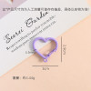 Colorful painted heart-shaped spring buckle keychain girl heart pendant diy handmade pendant jewelry wholesale