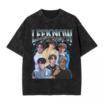European Size Cotton Tshirts-Musicianknowleekpoptshirtkoreansinger-Shortt