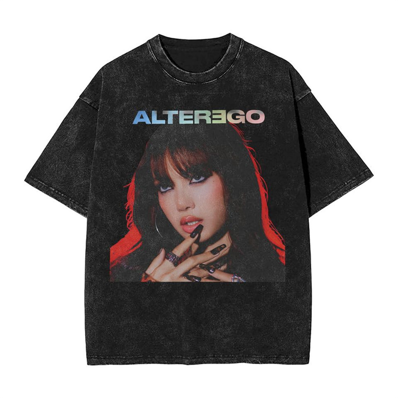 European Size Cross-Border Jennie Ruby the First Studio Album t Shirt Men's Pu