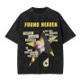 European Size Cotton Tfound Heaven Conan Gray Washed t Shirts Streetwear Hi