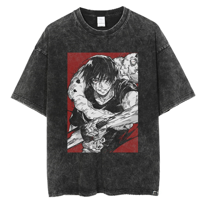 European Size Cotton Tmen Oversized T-Shirts Washed Vintage Harajuku T-Shir