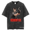 European Size Cotton T2025 New Independent Station Loose and Comfortable Leon S Kennedy Resident Evil Retro Water