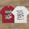 European Size Cotton T-Shirt Couple Style American Casual T-Shirt Trendy Brand Short-Sleeved Punk Top Retro Vintage Men and Women