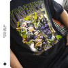 European Size Cotton Tjojo Steel Ball Run T-Shirt Vintage Washed Zeppeli Gy