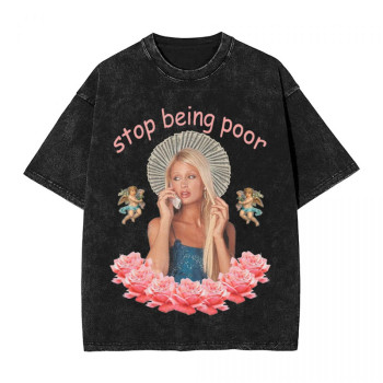 European Size Cotton Tretrotparistpoorshirthiltonswashedhophipbeingstop