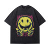 European Size Cotton T-Shirt Cartoon Trendy Brand Printed Weight Washed Men's and Women's 230t Collar Loose Short Sleeves Fun