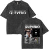European Size Cotton Twashed Vintage Rapper Quevedo Tour 2025 t Shirts Men