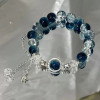 Ocean Blue Butterfly Tail Bracelet ~ Spirit Butterfly Fish Tail Impression Bracelet ins high-end design antique bestie national style bracelet