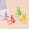 Colorful transparent five-pointed star 14mm bell lobster clasp door buckle keychain pendant diy handmade jewelry wholesale