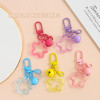 Colorful transparent five-pointed star 14mm bell lobster clasp door buckle keychain pendant diy handmade jewelry wholesale