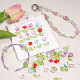 Acrylic tulip petals leaves hand string beads handmade diy bracelet earrings jewelry decorative accessories wholesale