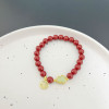 Xiaohongshu's same style glass imitation cinnabar zodiac year blessing bracelets for men and women, Chinese style bracelets manufacturer wholesale