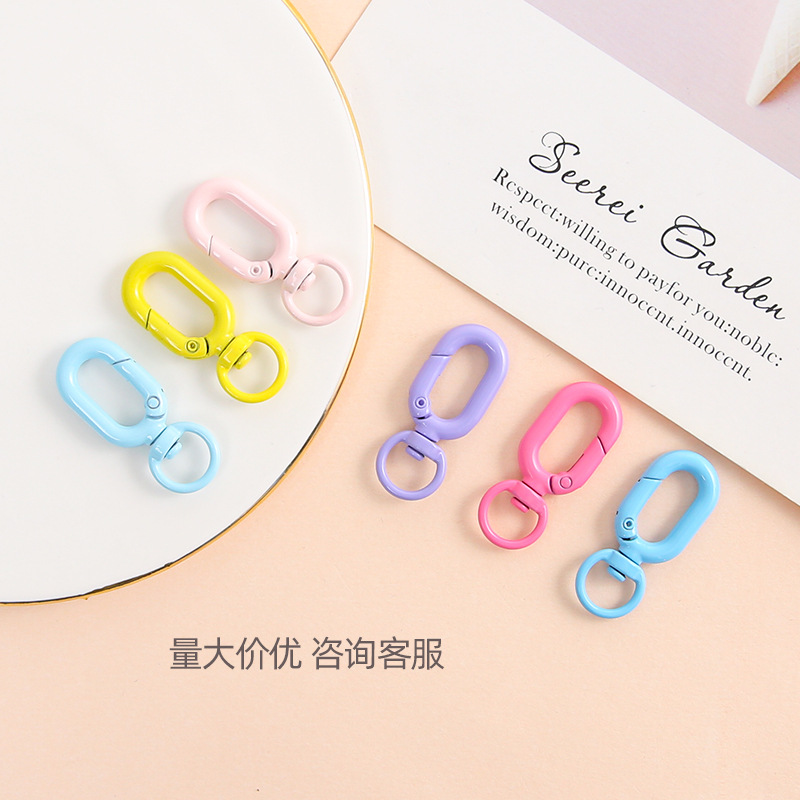 Personalized colorful metal jewelry pendants creative U-shaped spring buckle bag pendants diy handmade pendant jewelry wholesale