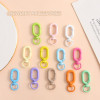 Personalized colorful metal jewelry pendants creative U-shaped spring buckle bag pendants diy handmade pendant jewelry wholesale
