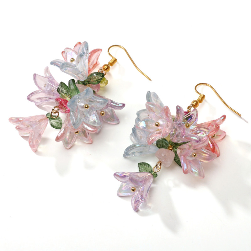 Acrylic Lily Pearl Pendant Loose Beads Handmade DIY Bracelet Necklace Pendant Jewelry Materials Accessories