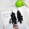 Feather Earrings Women's Long Feather Earrings Temperament New Versatile Short Hair Earrings Ear Accessories Temperament Tassel Earrings