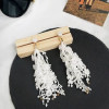 Feather Earrings Women's Long Feather Earrings Temperament New Versatile Short Hair Earrings Ear Accessories Temperament Tassel Earrings