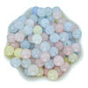 diy jewelry accessories beaded crystal loose beads bracelet with beaded pink crystal agate raw stone beads natural crystal loose beads
