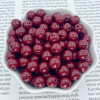 Raw ore cinnabar round beads Chinese style handmade cinnabar loose beads loose batch diy jewelry beads cultural toys hand beads