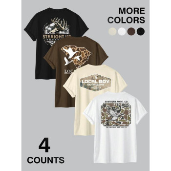 Specially Designed for Cross-Border Cotton Round Neck Short Sleeve T-Shirt Regular Fit Casual