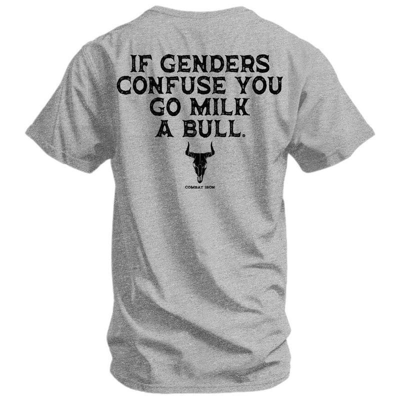 Specially Designed for Cross-Border Cotton if Genders Confuse You Go Milk a Bull on Back Men'