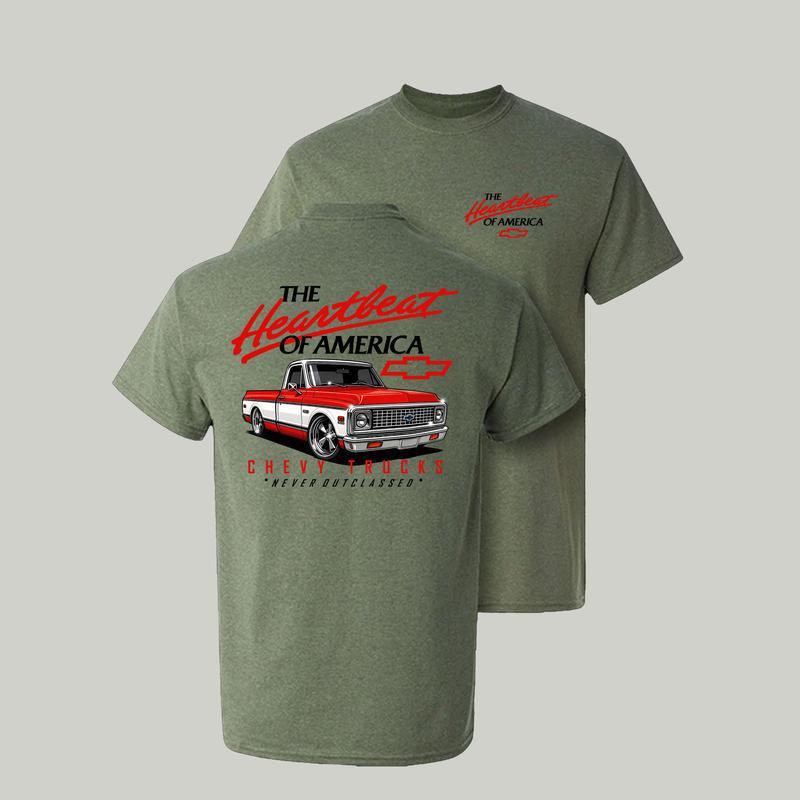 Specially Designed for Cross-Border Cotton Old School Legend Tee Red Chevy'Never Outclassed'