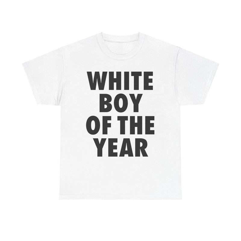 Cross-Border European Size White Boy of the Year Shirt - Man Menswear Oversized