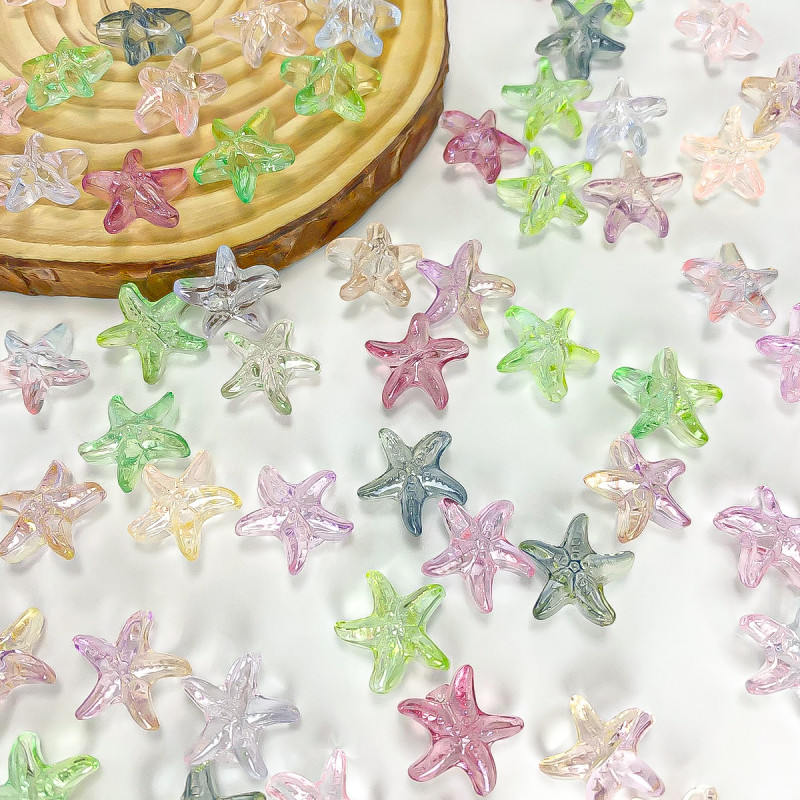 Bow Glazed Starfish Handmade DIY Glass Material Jewelry Accessories Bracelet Bracelet Jewelry Accessories Hanging Decoration