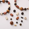 Retro new Chinese style wooden beads loose beads round beads separated beads handmade diy jewelry antique bracelet material accessories