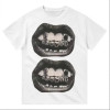 European Size Cross-Border Cotton Men's Lips Print Graphic Tees Y2K t Shirts Summer